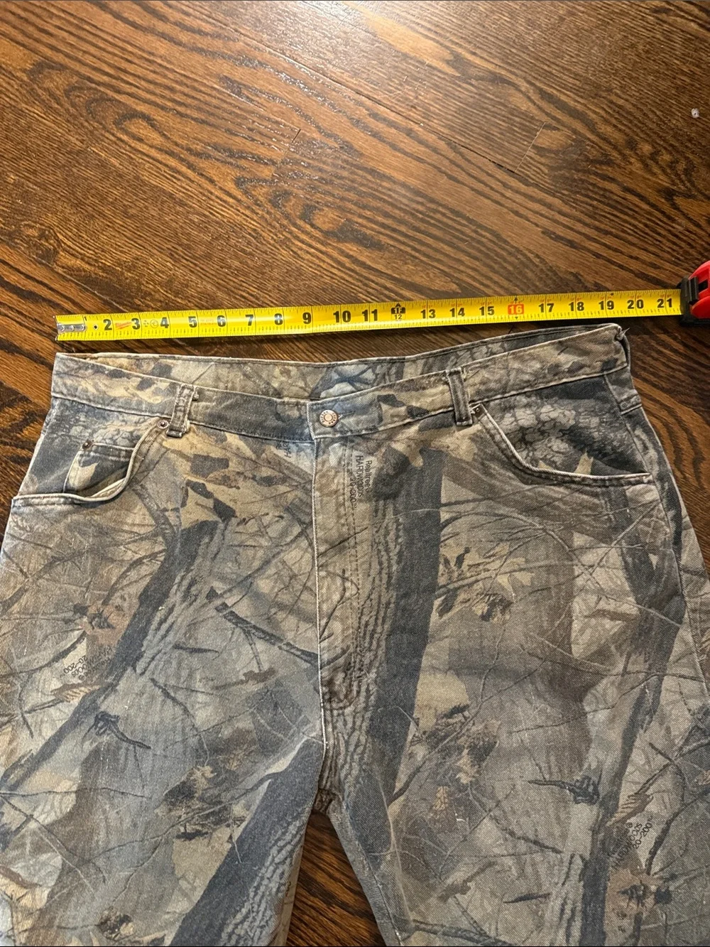 Vintage Duxbak Camo Cut-Off Shorts Raw Hem Distressed